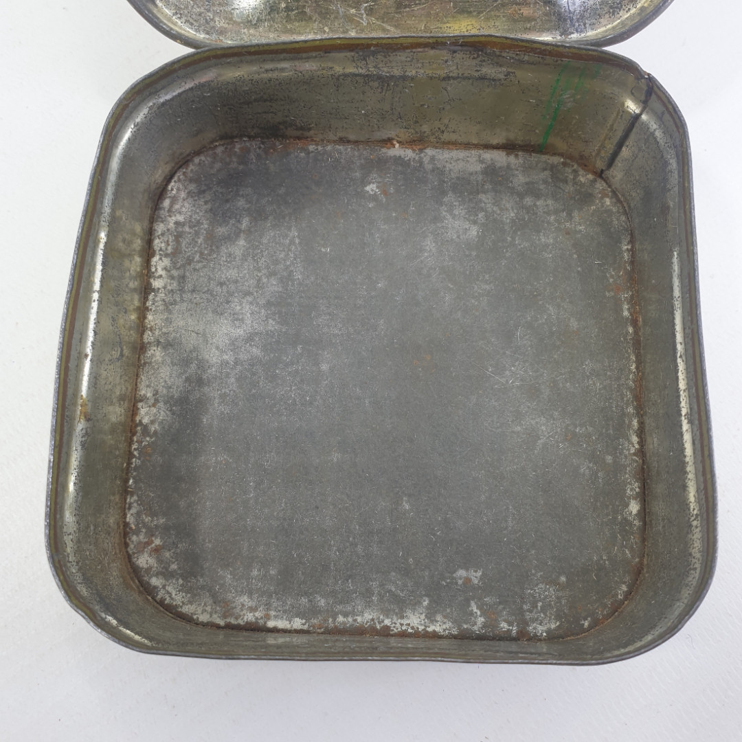 Металлическая коробочка из-под зубного порошка, СССР. Картинка 6